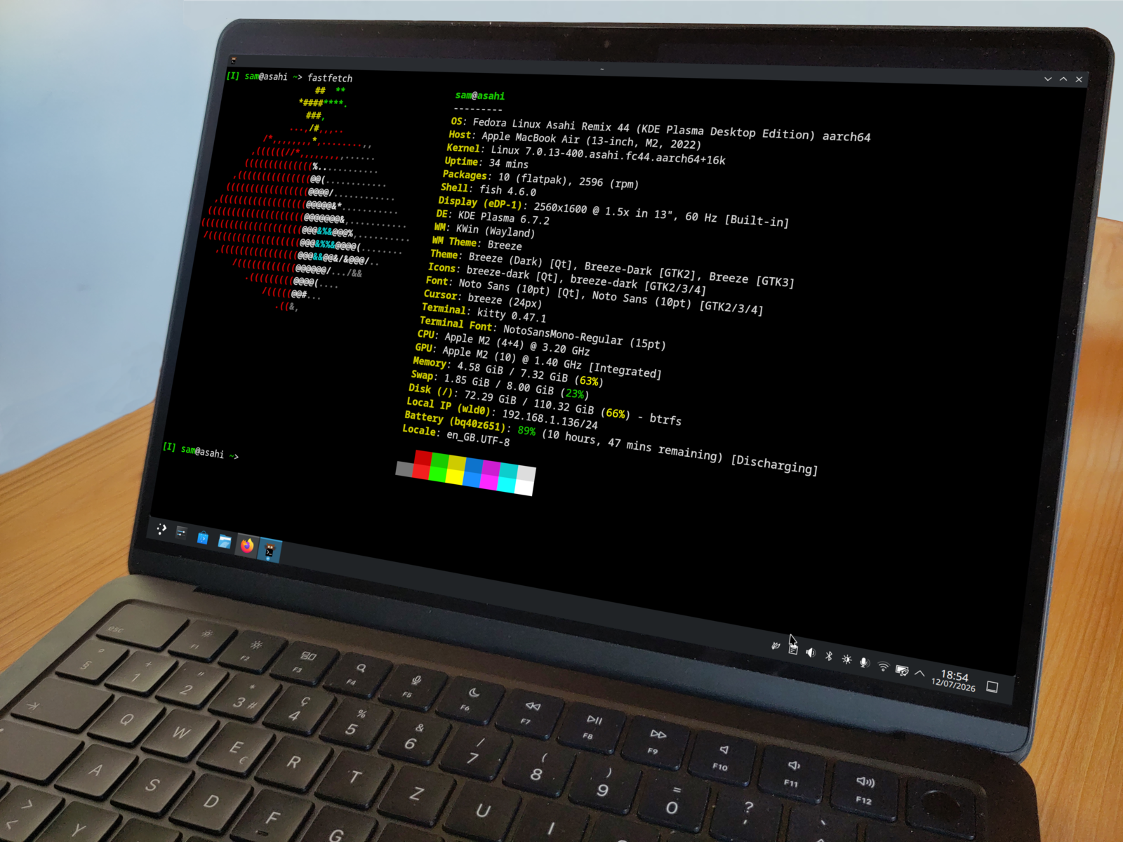M2 photo with terminal opened