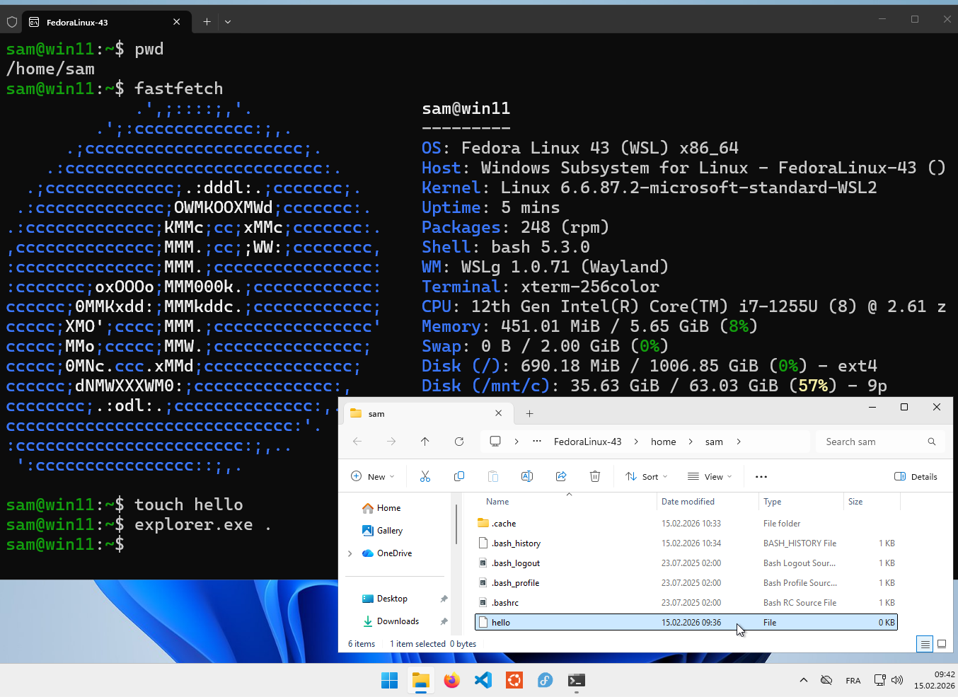 fedora-wsl-terminal-explorer-demo.png